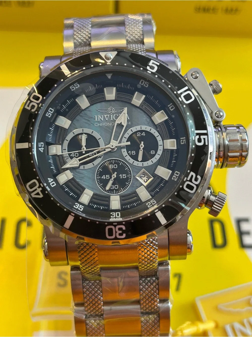 Invicta Coalition Forces MOP Silver Stainless Steel Chronograph